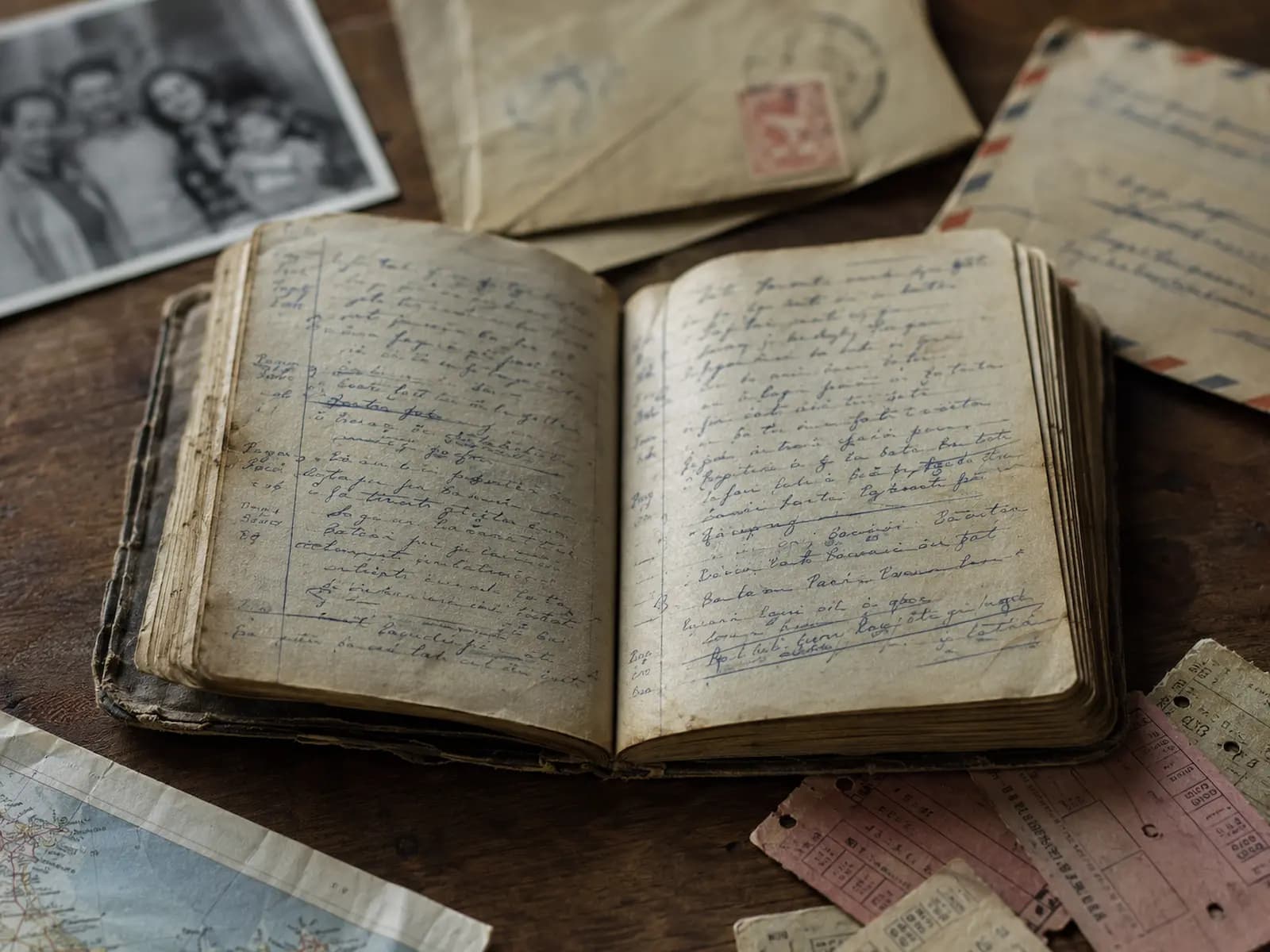 Carnet d'adresses manuscrit